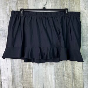 Aqua Green Size 24W/26W Swim Bottom Black Skirt